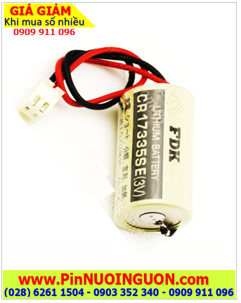 FDK CR17335SE (Zắc nối PLC); Pin nuôi nguồn FDK CR17335SE lithium 3v 1800mAh chính hãng, Xuất xứ NHẬT 